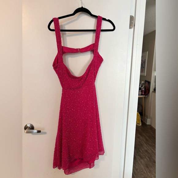 Oh Polly Vibrant Pink Backless Dress - Picture 4 of 6